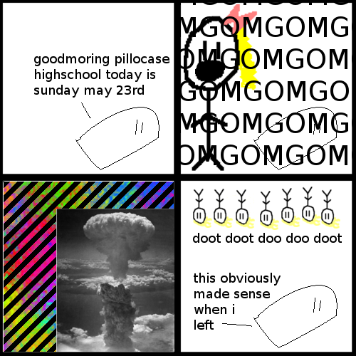 As I'm creating this comic, I look to the clock and notice the date.... Tuesday March 23rd at 11:23pm. Creepy.