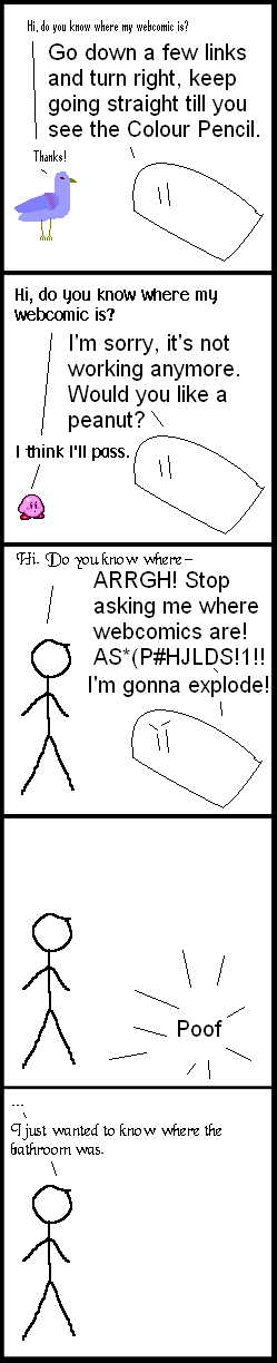 Poof! Ohhhh dear, it's the guy from The Fourth Wall! "DRIFTY! YOU BROKE MY WALL! I EAT YOU NAO."