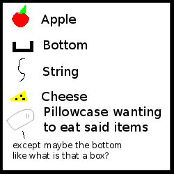It seriously sounds like they say "Apple bottom string cheese" in the song.